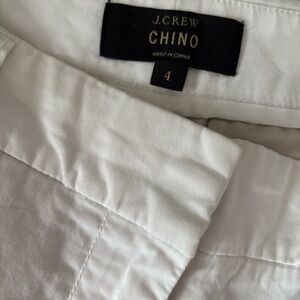 J. Crew White Bermuda Shorts Lightweight Cotton Blend